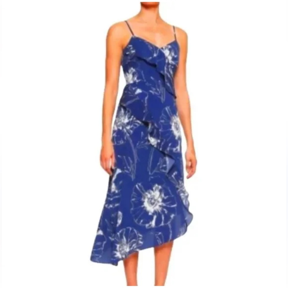 Banana Republic Ruffle Asymmetrical Hem Dress